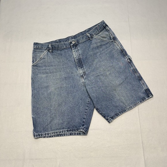 Wrangler Other - VTG Y2K Wrangler Jorts Rugged Wear Mens 40 Blue Denim Carpenter‎ Shorts Relaxed